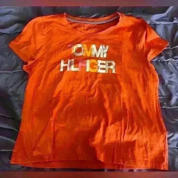 Tommy Hilfiger T-shirt ladies orangy color size  XL - Picture 5 of 5